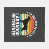 Labrador Retriever Retro Hond Aaien Fleece Deken (Voorkant (Horizontaal))