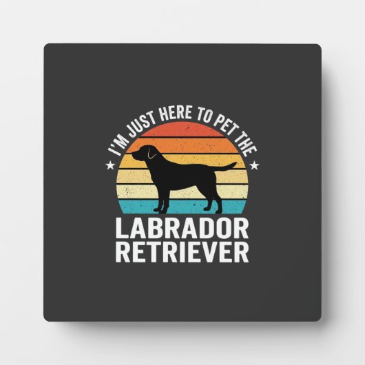 Labrador Retriever Retro Hond Aaien Fotoplaat (Voorkant)