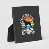 Labrador Retriever Retro Hond Aaien Fotoplaat (Voorkant)