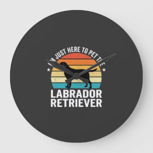 Labrador Retriever Retro Hond Aaien Grote Klok