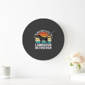 Labrador Retriever Retro Hond Aaien Grote Klok (Huis)