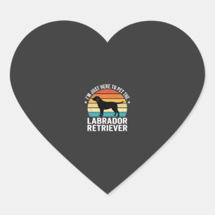 Labrador Retriever Retro Hond Aaien Hart Sticker