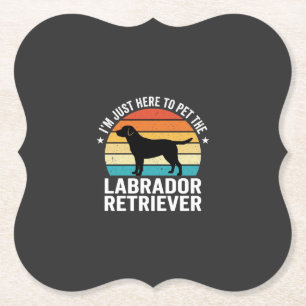 Labrador Retriever Retro Hond Aaien Kartonnen Onderzetters
