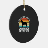 Labrador Retriever Retro Hond Aaien Keramisch Ornament (Rechts)