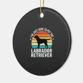 Labrador Retriever Retro Hond Aaien Keramisch Ornament (Links)