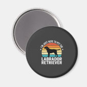 Labrador Retriever Retro Hond Aaien Magneet (Voorkant / Achterkant)