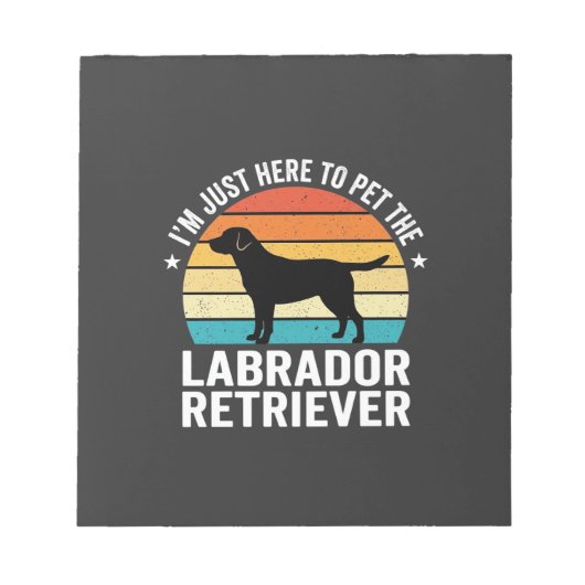 Labrador Retriever Retro Hond Aaien Notitieblok (Voorkant)