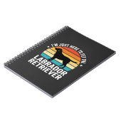 Labrador Retriever Retro Hond Aaien Notitieboek (Linkerzijde)