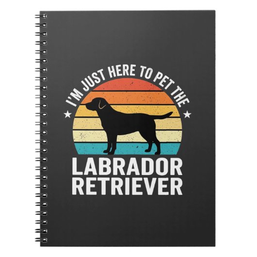 Labrador Retriever Retro Hond Aaien Notitieboek (Voorkant)