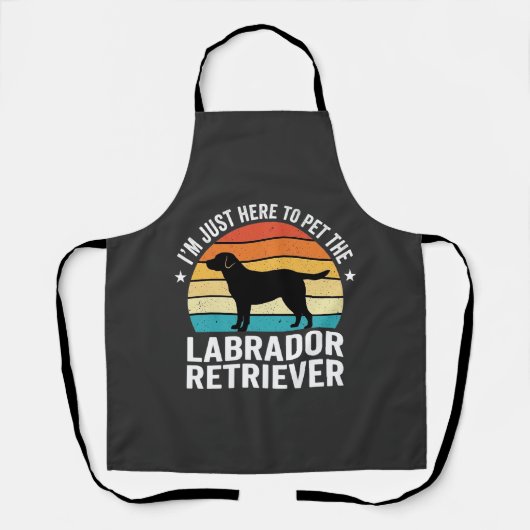 Labrador Retriever Retro Hond Aaien Schort (Voorkant)