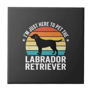 Labrador Retriever Retro Hond Aaien Tegeltje