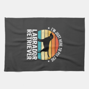 Labrador Retriever Retro Hond Aaien Theedoek