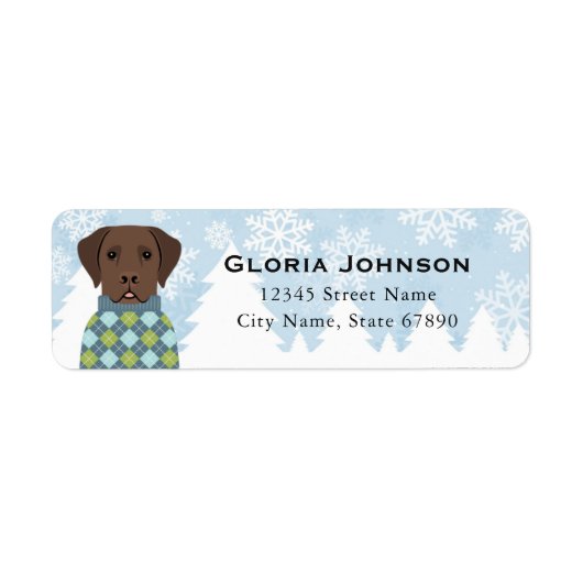 Labrador Retriever Return Address Labels (Voorkant)
