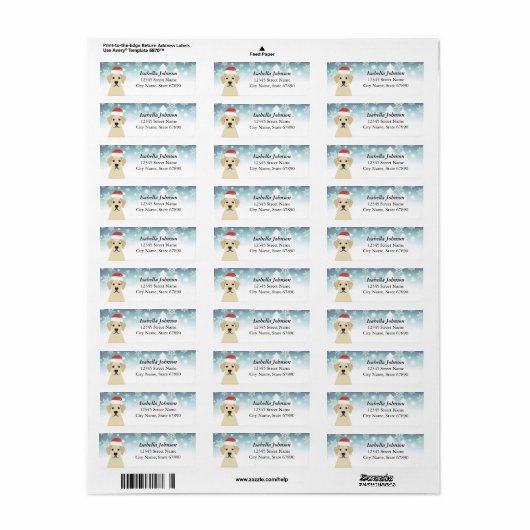Labrador Retriever Return Address Labels (Full Sheet)