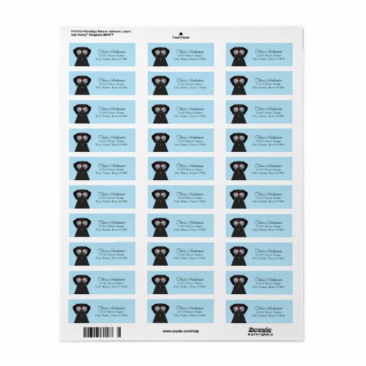 Labrador Retriever Return Address Labels (Full Sheet)