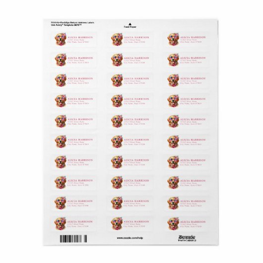 Labrador Retriever Return Address Labels (Full Sheet)