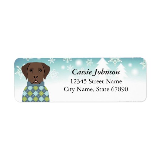 Labrador Retriever Return Address Labels (Voorkant)