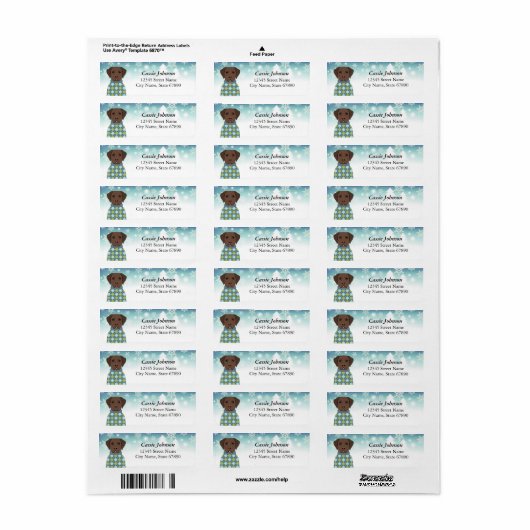 Labrador Retriever Return Address Labels (Full Sheet)