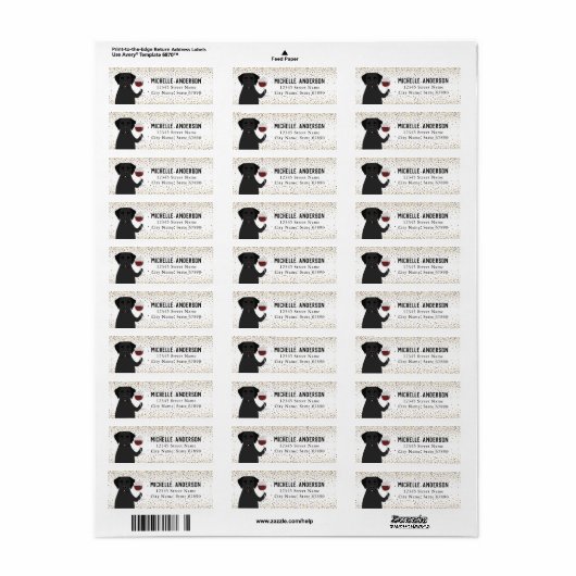 Labrador Retriever Return Address Labels (Full Sheet)