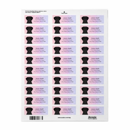 Labrador Retriever Return Address Labels (Full Sheet)