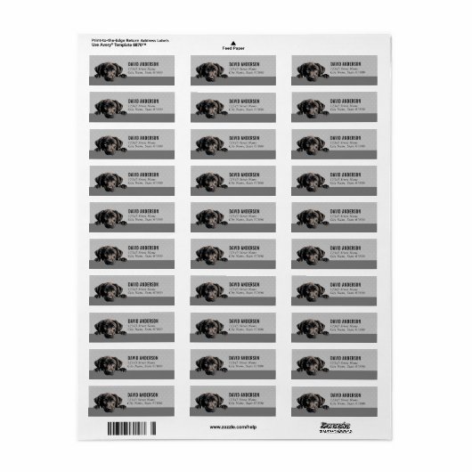 Labrador Retriever Return Address Labels (Full Sheet)