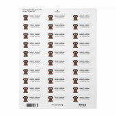 Labrador Retriever Return Address Labels (Full Sheet)