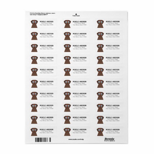 Labrador Retriever Return Address Labels (Full Sheet)