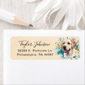 Labrador Retriever Return-adreslabel Etiket (Insitu)