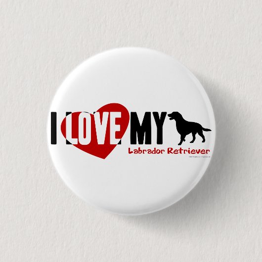 Labrador Retriever Ronde Button 3,2 Cm (Voorkant)
