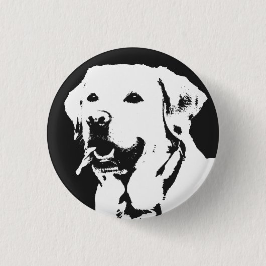 Labrador Retriever Ronde Button 3,2 Cm (Voorkant)