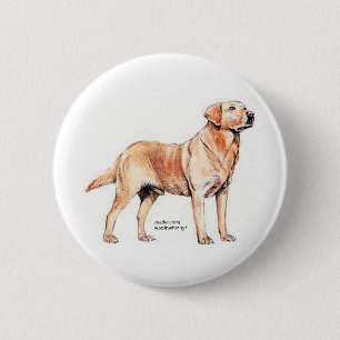 Labrador Retriever Ronde Button 5,7 Cm