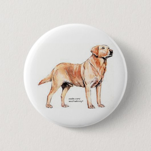 Labrador Retriever Ronde Button 5,7 Cm (Voorkant)
