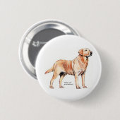 Labrador Retriever Ronde Button 5,7 Cm (Voorkant /achterkant)