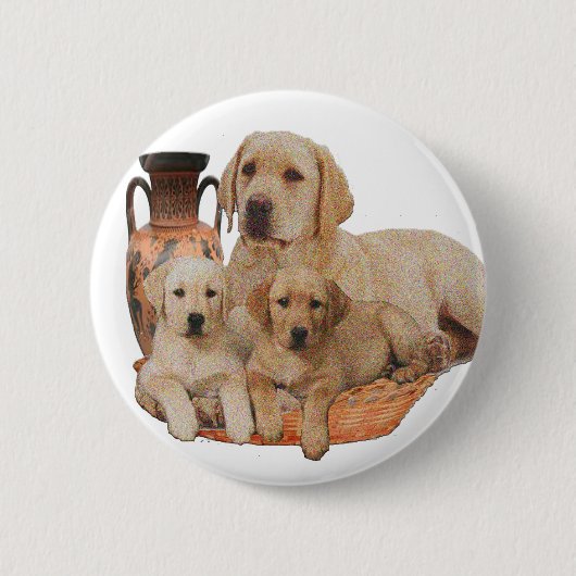 Labrador Retriever Ronde Button 5,7 Cm (Voorkant)