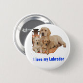 Labrador Retriever Ronde Button 5,7 Cm (Voorkant /achterkant)