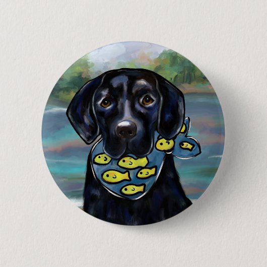 Labrador Retriever Ronde Button 5,7 Cm (Voorkant)