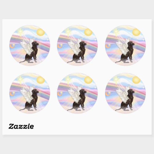 Labrador Retriever Ronde Sticker (Vel)