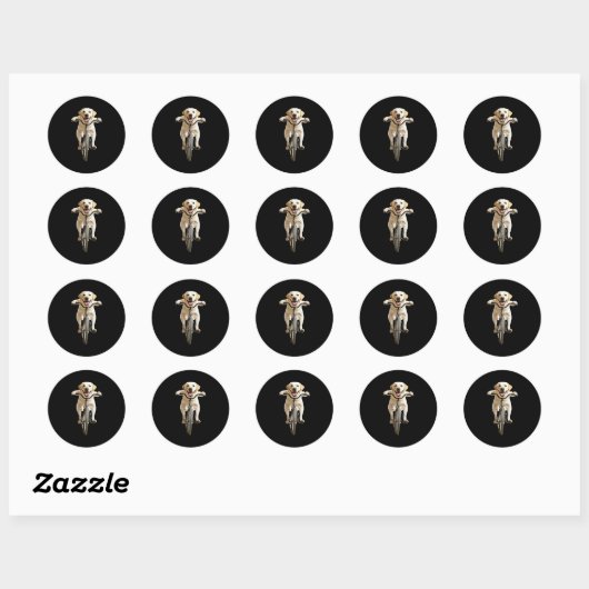 Labrador Retriever    Ronde Sticker (Vel)