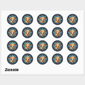 Labrador Retriever Ronde Stickers (Vel)