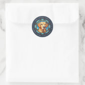 Labrador Retriever Ronde Stickers (Tas)