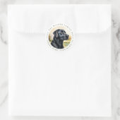 Labrador Retriever Ronde Stickers (Tas)