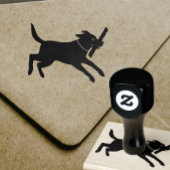 Labrador Retriever Running met Stick | Leuke Hond Rubberstempel