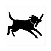 Labrador Retriever Running met Stick | Leuke Hond Rubberstempel (Afrduk)