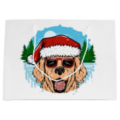 Labrador Retriever santa claus hat illustration Groot Cadeauzakje (Voorkant)