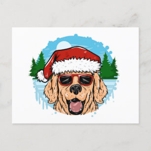 Labrador Retriever santa claus pet Briefkaart