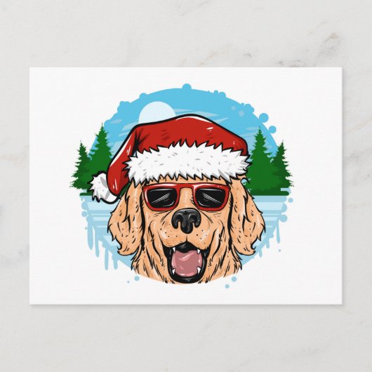 Labrador Retriever santa claus pet Briefkaart (Voorkant)