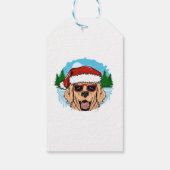 Labrador Retriever santa claus pet Cadeaulabel (Achterkant)