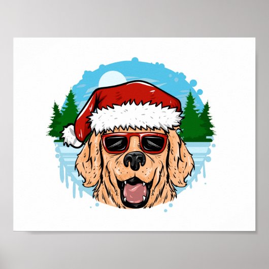 Labrador Retriever santa claus pet Poster (Voorkant)