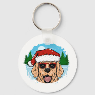 Labrador Retriever santa claus pet Sleutelhanger