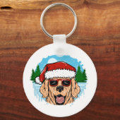Labrador Retriever santa claus pet Sleutelhanger (Voorkant)